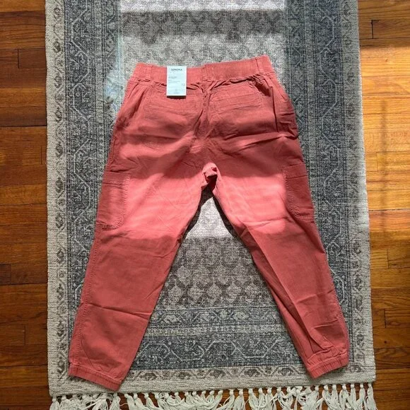 Sonoma Goods For Life Midrise Utility Jogger Pants Brianna Blush Size 12 - Picture 2 of 9